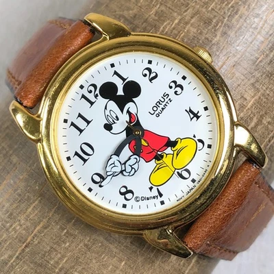 Reloj Lorus Mujer V501-0130 Vestido Disney Mickey Mouse Cuero Cuarzo 30mm 6 1/4" Foto 1 de 4