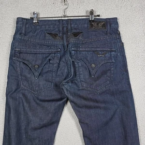 Pantalones de mezclilla Robins para hombre talla 32x31 lavado oscuro bolsillo R calce recto 100 % algodón EE. UU. - Imagen 1 de 11