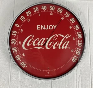 Enjoy Coca Cola Termómetro Redondo Estilo Vintage 15" - Imagen 1 de 5