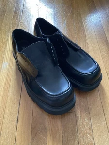 Zapatos Oxford Dr Martens 8747 Para Hombre Talla 6 Cuero Negro Grueso Plataforma, Sin Cordones - Imagen 1 de 6