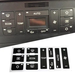 Black Overlay Stickers for A/C Button Repair Perfect Fit and Long lasting - Picture 1 of 6
