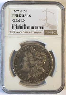 1889 "CC" MORGAN "NGC FIINE, DETAILS" - SCARCE DATE/RARE - 350,000 NICE LOOKING✅ - Image 1 of 3
