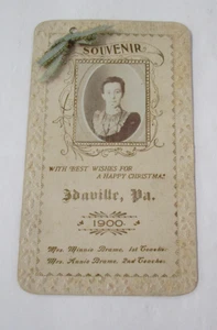 1900 Christmas Souvenir from Teachers, IDAVILLE, PA Huntington Twp, Adams County - Picture 1 of 2
