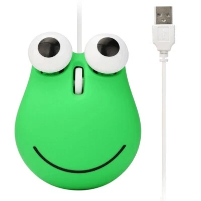 Creative USB Wire Mouse Cute Frog Gamings Mouse 1200dpi Funny Mice 3Key - Image 1 of 4