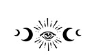 Wicca Auge und Mond wiederverwendbare Schablone 10 Zoll x 5 Zoll