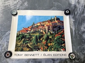 TONY BENNETT SOUTH OF FRANCE FINE ART POSTER PRINT ELAN EDITIONS 1985 30"x24" - Picture 1 of 9