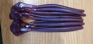 7,5' Magnum Vibe Worm (PLUM) VIBE-TAIL paquete de 10 - Imagen 1 de 3