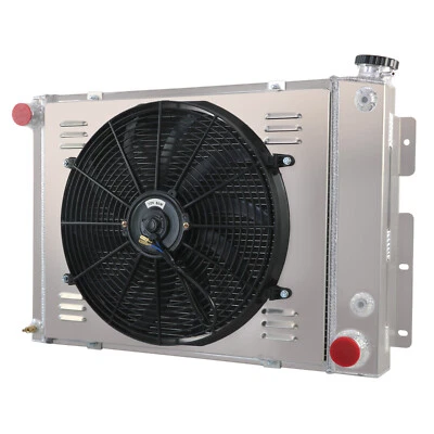 3 Row Radiator+Shroud Fan For 1967-1969 1968 Chevy Camaro/ Pontiac Firebird. Foto 1 de 4