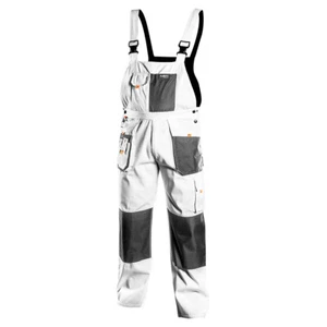 Pantalones de trabajo con tirantes, blanco, HD, talla XL/56 - Imagen 1 de 12