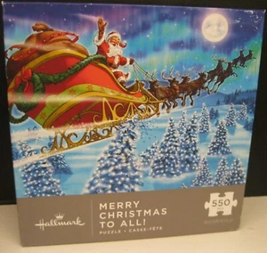 MERRY CHRISTMAS TO ALL! SANTA HALLMARK JIGSAW PUZZLE 550 PCE 100% COMPLETE D-47 - Picture 1 of 3