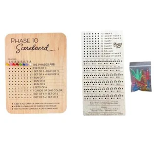 Phase 10 Score Board, 2025 New Wooden Phase 10 Scoreboard new one; - Picture 1 of 14