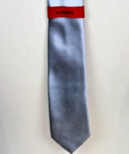ALFANI Nueva Corbata Para Hombre Elegante Ajustada Brillante Plateada Toda Seda - Imagen 1 de 7