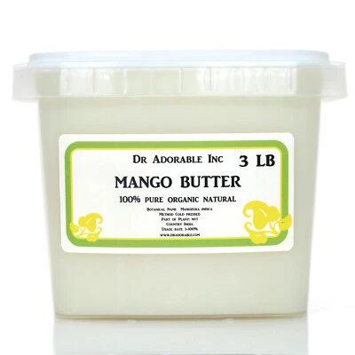 DR.ADORABLE Natural Pure Mango Butter Organic Raw Refined Treats Dry Skin & More 2oz -12 Lb