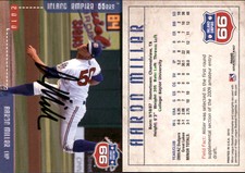 Aaron Miller Signed 2010 Grandstand Inland Empire 66ers #NNO Card Auto AU