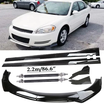 For Chevrolet Impala 2007-2020 Front Bumper Lip Splitter Spoiler Side Skirt Body - Image 1 of 4