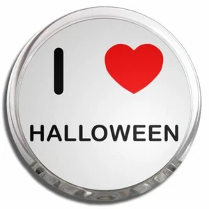 Halloween I Love Heart Memo Fridge Magnet Plastic Clip (58mm) - Picture 1 of 2