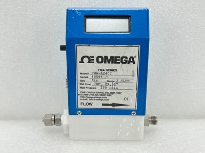 OMEGA FMA-A2407 2 SLPM RANGE, AIR MASS FLOWMETER AND CONTROLLER - Image 1 of 4