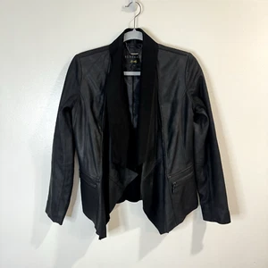 Bernardo Leather Moto Jacket Coat Womens Size XS Extra Small Suede Zipper - Picture 1 of 10