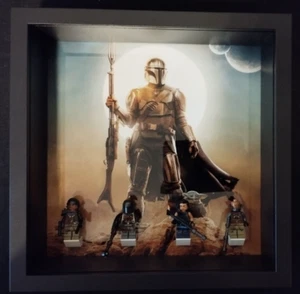 Displayrahmen mit LEGO vier Star Wars Minifiguren - Mandalorian - Bild 1 von 5