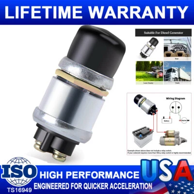 Interruptor de energia à prova d'água 12V 20A carro barco buzina motor partida partida partida - Imagem 1 de 4