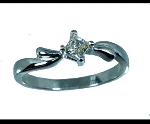 14k Engagement Diamond Ring, White, Yellow, Rose G, Free Sizing, US - Bild 1 von 8