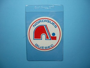 1980'S QUEBEC NORDIQUES NHL HOCKEY HELMET DECAL LOGO STICKER SHARP!! UNUSED