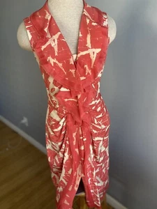 $2,600 OSCAR DE LA RENTA 2010 Runway 100% Silk Abstract Print Dress Size 0-2 - Picture 1 of 9