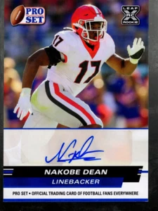 B4426- 2022 Pro Set Metal Draft Prospects Autographs Blue #PSAND2 Nakobe Dean - Picture 1 of 1