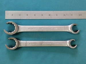 NICE Vintage VULCAN USA Flare Nut Line Wrench Pair XFN-2836 & 2432 Polished Face - Bild 1 von 20