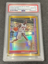 CHRIS BOSH Gold Refractor Card 30/50 PSA 10 GEM 2005-06 Bowman Chrome Basketball