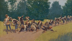 Frederic Remington The Scream of Shrapnel 1898 17"x 22" Archival Art Print - Picture 1 of 1