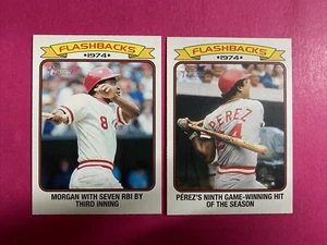 ๐ถ 2023 Topps Heritage Flashbacks Tony Perez BF-8 & Joe Morgan #BF-9 - Picture 1 of 2