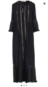 TWINSET DAMEN LANGE KLEID FREIZEITKLEIDUNG GR. 34 Schwarz Neu - Bild 1 von 4