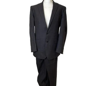 Men's M&S Collezione Italian Brown 42" Chest 40" Waist Wool Suit Jacket Trousers - Picture 1 of 12
