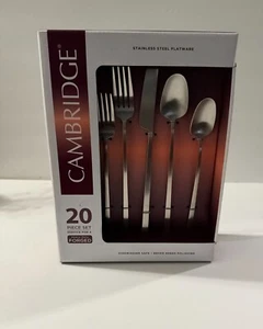 Cambridge Damaris Flatware Set, 20-Piece, Silver Satin