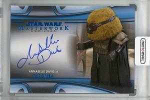 2021 Topps Star Wars Masterwork Annabelle Davis As Thromba Autographs Blue Foil