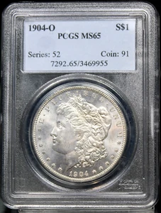 1904 O Morgan Silver Dollar - PCGS Graded MS65 !! - Picture 1 of 2