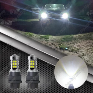 White 3156 3157 LED Backup Reverse Lights For 1991 - 2017 Ford F150 F-150 - Picture 1 of 12