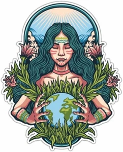 Mother Earth Day Car Bumper Window Sticker Decal 4"X5" - Picture 1 of 1