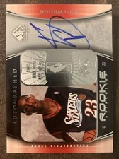 LOU WILLIAMS 2005-06 SP AUTHENTIC ON CARD RC ROOKIE AUTO /1299 76ers