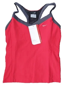 Nike Dri Fit Vest Top Small (8-10) Red Vintage Y2K High Intensity Gym Shirt - Picture 1 of 7