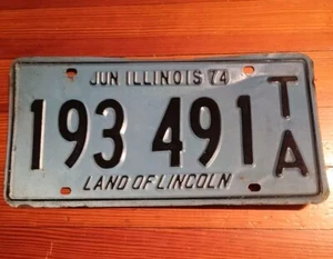 1974 Illinois IL License Plate 193491 Trailer - Picture 1 of 2