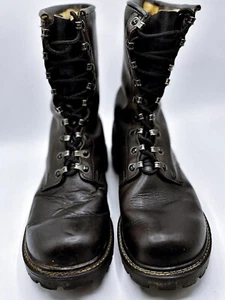 VINTAGE Men's German Combat Boots EchtLeder US Size 10 Cowhide Leather - Picture 1 of 6