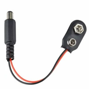 9V Battery Power Cable Holder Plug to DC Connector Wire Lead Jack 5.5mm x 2.1mm - Picture 1 of 3