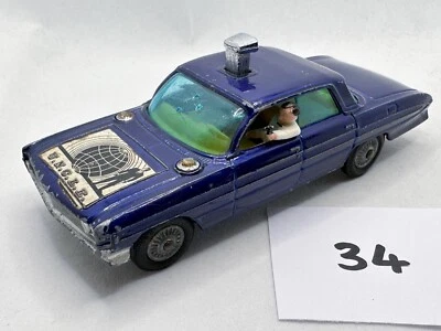 JUGUETE CORGI DE COLECCIÓN # 497 HOMBRE DEL TÍO OLDSMOBILE SUPER 88 COCHE FUNDIDO A PRESIÓN AZUL 1967 Foto 1 de 4