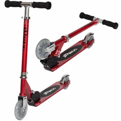 JD Bug Junior Kids MS100 Red Glow Pearl Original Street Foldable Scooter - Image 1 of 3