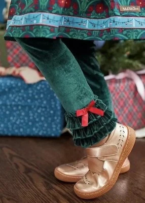 Niñas Matilda Jane Vacaciones Verde Terciopelo Volantes Pantalones Leggings Talla 14 Nuevo con Etiquetas Foto 1 de 4