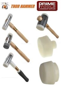 Thor Nylon Wooden Plastic Handled Hammer All Sizes & Replacement Soft/Hard Faces