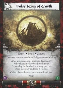 Legend of the Five Rings L5R CCG CoM Coils of Madness False Ring of Earth - Picture 1 of 1
