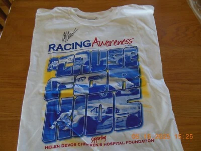 Camiseta NASCAR 2010 AJ Almendinger Racing Awareness Autografiada Talla XXL Foto 1 de 2